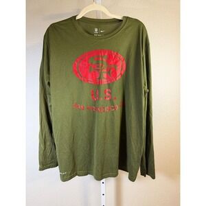 Nike San Francisco 49ers NFL Dri Fit Long Sleeve T Shirt Green Mens XL